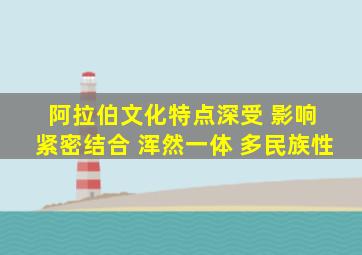 阿拉伯文化特点深受 影响 紧密结合 浑然一体 多民族性